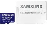 SAMSUNG Speicherkarte "PRO Plus + microSDXC-Adapter", blau, 256 GB, Speicherkarten