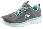 Sneaker SKECHERS "Graceful - Get Connected", Damen, Gr. 42, grau (grau, mint),