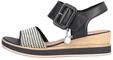 Sandalette REMONTE "ELLE-Collection", Damen, Gr. 37, beige (schwarz, creme), Bast,