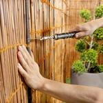 Windhager Sichtschutzzaunmatten naturbelassenes Schilf mit Bambus-Verst&auml;rkung, L: