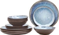 Tafelservice ANDAS "Geschirr-Set, Service Arnhem", blau (aquablau, graublau, Tafelservice ANDAS "Geschirr-Set, Service Arnhem", blau (aquablau, graublau,