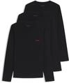 Langarmshirt HUGO UNDERWEAR "LS-SHIRT RN TRIPLET", Herren, Gr. M (50), schwarz