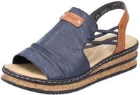 Rieker Keilsandalette, Sommerschuh, Sandale, Keilabsatz, mit Stretchb&auml;nder