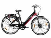 E-Bike ZÜNDAPP "Z902" E-Bikes Gr. 48 cm, 28 Zoll (71,12 cm), schwarz (rot, schwarz)