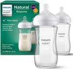 Philips AVENT Babyflasche "Natural Response Babyflasche" aus Glas, 2er-Pack, mittlere