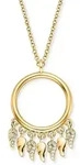 Kette mit Anh&auml;nger ENGELSRUFER "Flying Wings", gold (gelbgoldfarben, kristallwei&szlig;),