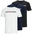 Jack & Jones Rundhalsshirt "JJECORP im 3er Pack mit Print und Rundhalsausschnitt"