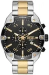 Chronograph DIESEL "SPIKED", schwarz (silberfarben, goldfarben, schwarz),