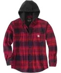Outdoorjacke CARHARTT "Flannel, Fleece", Herren, Gr. XL, schwarz (schwarz, rot),