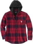 Outdoorjacke CARHARTT "Flannel, Fleece", Herren, Gr. XL, schwarz (schwarz, rot),