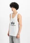 Muscleshirt ALPHA INDUSTRIES "Basic Tank BL BB", Herren, Gr. S, wei&szlig;, Obermaterial: