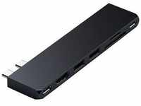 SATECHI Laptop-Adapter "USB-C Pro Hub Slim Adapter" Adapter schwarz Zubehör für