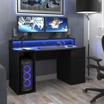 FORTE Gamingtisch "Ayo" mit LED-RGB Beleuchtung, moderner Schreibtisch, Breite 140 cm