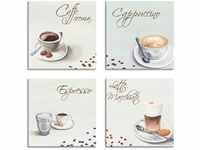 Leinwandbild ARTLAND "Cappuccino Espresso Latte Macchiato" Bilder Gr. B/H: 40...