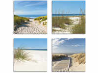 Leinwandbild ARTLAND "Strand und Sanddünen" Bilder Gr. B/H: 40 cm x 40 cm,