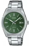 Quarzuhr, silber (silberfarben, dunkelgr&uuml;n), CASIO TIMELESS COLLECTION,