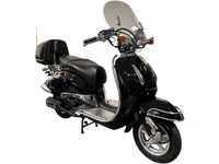 Motorroller ALPHA MOTORS "Retro Firenze Limited" & Mofas schwarz Motorroller