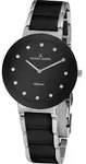 Keramikuhr JACQUES LEMANS "Monaco", schwarz (schwarz, silberfarben), Armbanduhren,
