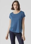 Vero Moda Kurzarmshirt "VMAVA PLAIN SS TOP JRS NOOS" Materialmix, regular fit