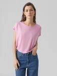 Vero Moda T-Shirt "VMAVA PLAIN SS TOP JRS NOOS" Materialmix, regular fit