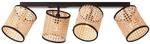 BRILLIANT Deckenstrahler "Wiley", schwarz (holz hell, schwarz), 4, H: 21cm, 1 Stk.,