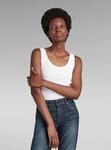 T-Shirt G-STAR "Base Tanktop", Damen, Gr. L, wei&szlig;, Obermaterial: 95% Baumwolle, 5%