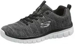 Sneaker SKECHERS "Graceful - Twisted Fortune", Damen, Gr. 42, schwarz-wei&szlig; (schwarz,