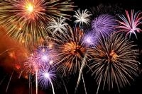 Papermoon Fototapete "Berstendes Feuerwerk"