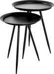 HAKU Beistelltisch "Sofatisch, Wohnzimmertisch" 1 Stk. tlg. rund - aus Metall Schwarz