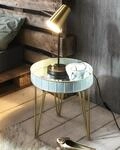 HAKU Beistelltisch "Sofatisch, Wohnzimmertisch" 1 Stk. tlg. rund - aus Metall Blau -