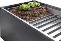 Biohort Hochbeet-Zwischenboden "f&uuml;r 1,5x0,5m, dunkelgrau-metallic, 2-teilig" passend