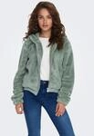 ONLY Kapuzenpl&uuml;schjacke "ONLNEWANNA CONTACT SHERPA JKT OTW NOOS" mit Kapuze