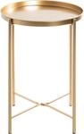 HAKU Beistelltisch "Sofatisch, Wohnzimmertisch" 1 Stk. tlg. rund - aus Metall Gold -