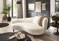 ATLANTIC home collection Chaiselongue "Olivia" Nierenform-Sofa mit Zierkissen im
