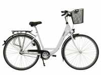 Cityrad HAWK BIKES "HAWK City Wave Premium Plus White" Fahrräder Gr. 43 cm, 26...