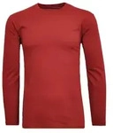 Langarmshirt RAGMAN, Herren, Gr. 3XL, rot (bordeauxrot), Jersey, 100% Baumwolle,