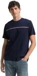 T-Shirt TOM TAILOR, Herren, Gr. M, blau (sky captain blau), Single Jersey,