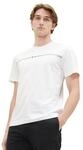 T-Shirt TOM TAILOR, Herren, Gr. M, wei&szlig;, Single Jersey, Obermaterial: 100%