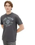 T-Shirt TOM TAILOR, Herren, Gr. S, grau (tarmac grau), Single Jersey,...