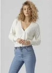 Vero Moda Strickjacke "VMNEWLEXSUN LS SHORT V-NECK CAR GA NOOS" mit Knopfleiste
