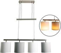 N&Auml;VE Pendelleuchte "Tilde", grau (grau, wei&szlig;), 4, &Oslash; 15cm H: 116cm, 1 Stk.,