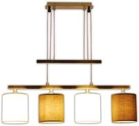 N&Auml;VE Pendelleuchte "Tilde", braun (braun, beige, messing), 4, &Oslash; 15cm H: 116cm, 1