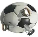 NIERMANN Deckenleuchte "Fu&szlig;ball, Kinderlampe", grau (grau, schwarz), 3, H: 15cm, 1