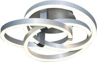 N&Auml;VE LED Deckenleuchte "Divora", grau (aluminiumfarben), 1, &Oslash; 55cm H: 18cm, 1 Stk.,