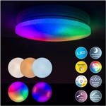 N&Auml;VE LED Deckenleuchte "Sligo", bunt, 1, &Oslash; 38cm H: 6,5cm, 1 Stk., Leuchten,