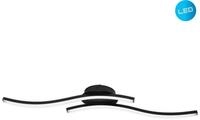 N&Auml;VE LED Deckenleuchte "Onda", schwarz (schwarz, matt), 2, H: 13cm, 1 Stk.,