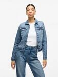 Jeansjacke VILA "VISHOW NEW L/S DENIM JACKET - NOOS", Damen, Gr. M, blau (light blau