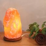 WAGNER LIFE DESIGN Salzkristall-Tischlampe "Rock", orange, &Oslash; 12cm H: 18cm, 1 Stk.,