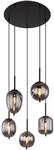 GLOBO LIGHTING H&auml;ngeleuchte "BLACKY", schwarz matt, &Oslash; 57,5cm H: 150cm, 1 Stk.,