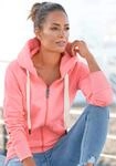 Kapuzensweatjacke ELBSAND "Kelda", Damen, Gr. M/38, orange (koralle meliert),